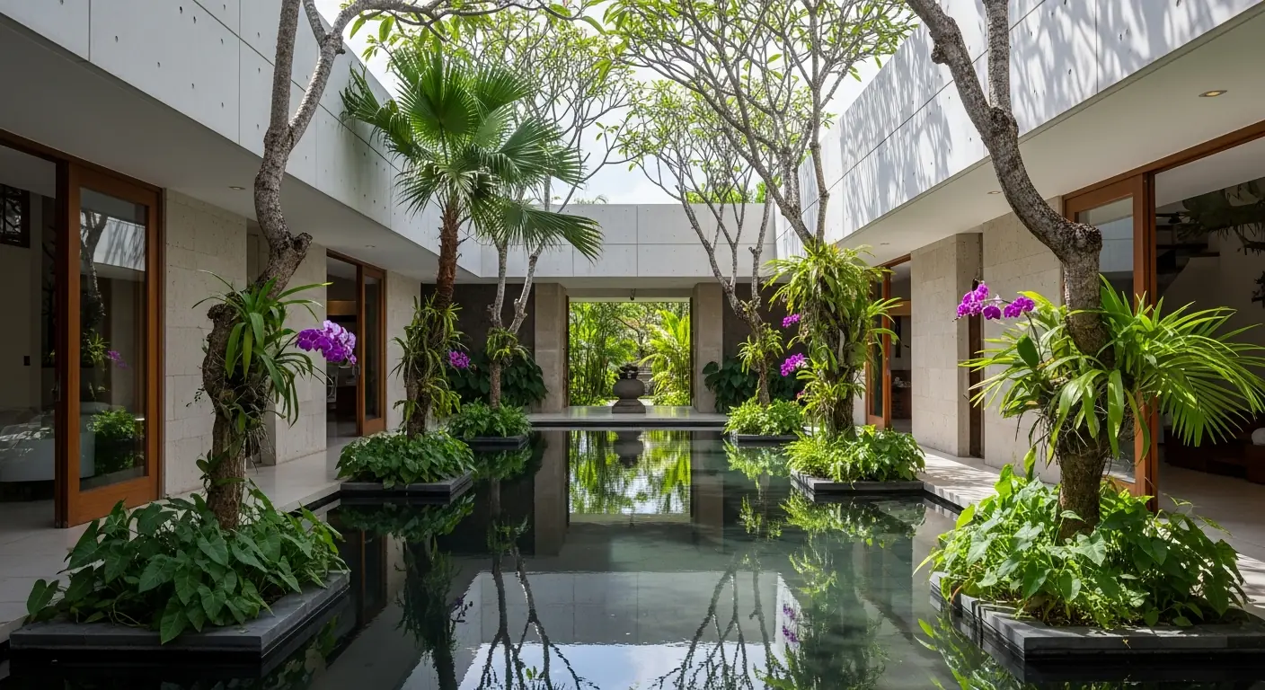 Wellness clinic courtyard at Sanur, Bali